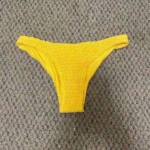 Yellow Ripped Swimsuit Bottoms